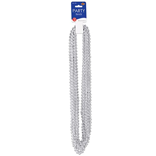Party Beads - Small Round - size: 12-Pack, style: Silver (12-Pack)
