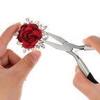 Flat Nose Pliers Jewelry Pliers 5 Inch Mini Wire Cutters Smooth Jaw Plier for Bending Straightening Ring Opening