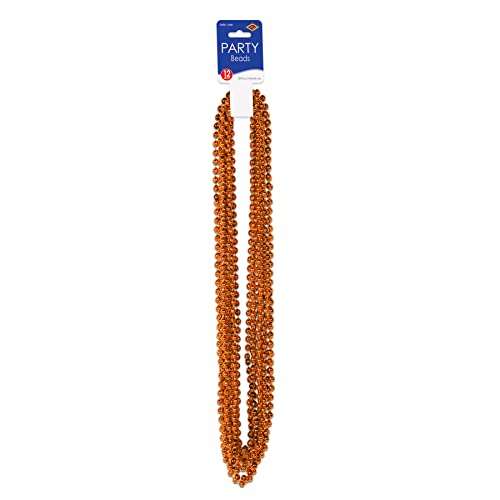 Party Beads - Small Round - size: 12-Pack, style: Orange (12-Pack)
