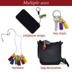 Tassels for Keychains Faux Suede Tassel for DIY Jewelry Making 60 Pcs Leather Keychain Charms Bulk & 60 Pcs Jump Rings Key Chain Rings Bulk for Cellphone Straps Pendants Crafts