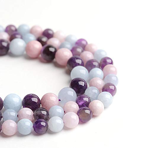 Natural Stone Beads Morgan Stone 6mm Polished Round Smooth Gemstone Beads for Jewelry Making 15 Inch(Morgan Stone,6mm) - color: Morgan Stone, size: 6mm