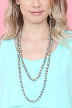 Bead Strand Versatile 60" Long Wrap Necklace - Handmade Knotted Multi Layer Sparkly Crystal, Semi Precious Natural Stone, Lava, Glass Faux Pearl - color: Natural Stone Bead - Dalmatian Jasper