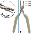 The Beadsmith Concave (Hollow)/Round Nose Pliers, 6.25 inches (159mm), Steel Jaws with Double-Leaf Springs - style: Concave/Round Nose