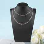 YOUBEIYEE 6.6 Feet Colorful Enamel Chain for Jewelry Making Silver Plated Brass Chains Bulk Women Necklace Bracelet DIY Jewelry Making Chain - color: Purple Mixed