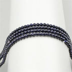 MJDCB 225pcs Small Stone Beads 3mm Blue Sandstone Round Smooth Loose Gemstone Bead for Jewelry Making Bracelets Earrings Necklaces Accessories - color: Blue Sandstone
