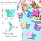 LiQunSweet 21 Pcs 21 Colors Butterfly Silicone Animal Focal Beads Spring Insect Animal Beads for Bracelet Jewelry Making Pens Lanyard Beadable DIY Craftings - color: Butterfly Silicone Focal Beads_21 Pcs