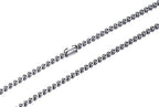 Titanium Stainless Steel Small Beads Ball Chain Necklace for Men Women 24-38 Inches Silver Black Gold - color: Silver, 1.5mm wide