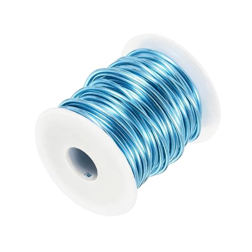 HARFINGTON 10 Gauge Aluminum Craft Wire 2.5mm 65.5ft Flexible Bendable Anodized Metal Jewelry Sculpting Wire for Jewelry Making Modelling Craft DIY, Steel Blue - color: Steel Blue, size: 65.5ft x 2.5mm