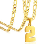 Personalized Jersey Number Necklaces for Mens,Athletes Stainless Steel Sport Number Pendant Chain for Mens Baseball/Basketball/Football Team Inspiration Jewelry with Gifts - color: Gold, style: 2 Gold