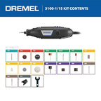 Dremel 3100-1/15 Variable Speed Rotary Tool Kit- 1 Attachment and 15 Accessories, Ideal for a Variety of Crafting and DIY Projects- Cutting, Sanding, Grinding, Polishing, Drilling, and Engraving - style: 16-Piece Kit