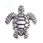JGFinds 3D Turtle Charm Spacer Beads - 28 Pack of Silver Tone DIY Jewelry Making Supplies; Necklace or Bracelet Bead, Beach Tortoise for Handmade Jewelry or Keychains
