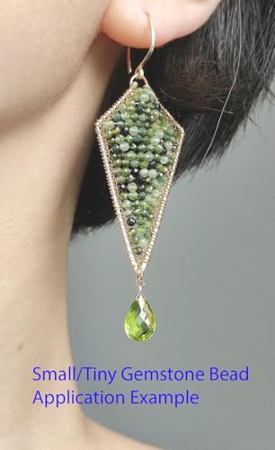 Adabele 15 Inch Natural Green Prehnite Healing Gemstone 3mm (0.12 Inch) Tiny Small Faceted Round Loose Beads Stone Spacer (105-115pcs) for Craft Jewelry Making GK3-12 - color: Green Prehnite, size: 3mm (0.12") - 15 inch/1 strand