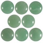 moonsix 10PCS Round Green Aventurine Cabochons Flatback CAB Gemstone Beads Crystal Flat Stone for DIY Craft Jewelry Making, 16mm - color: green, size: 16mm