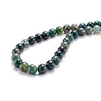 BEADIA Natural Moss Agate Stone Round Loose Semi Gemstone Beads for Jewelry Making 6MM 61PCS - color: Moss Agate, size: 6mm