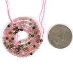 3mm Multicolor Tourmaline Faceted Gemstone Round Loose Beads Strand 15.5-16" DIY Jewelry Making - color: Multicolor Tourmaline