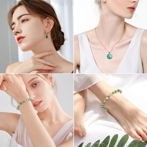 1000pcs Glass Beads for Jewelry Making Colorful Rainbow Craft Crystal Beads with Loose Beads Sparkly Beads for DIY Necklace Bracelet Earring(Green) - color: Green