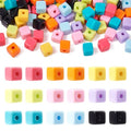90Pcs 12mm Acrylic Cube Beads Plastic Square Candy Beads Colorful Loose Spacer Cube Bead for DIY Crafts Friendship Bracelet Earring Jewelry Making - color: Mixed Color-Cube