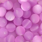 25pcs Resin Transparent Frosted Beads 16mm Cat Eye Circular Rubber Bead Spacer Bead DIY Making Friendship Bracelet Phone Chain Keychain Pen Beads Accessories (Purple) - color: Purple