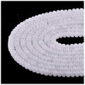 Rondelle Natural Stone Beads for Jewelry Making - 5x8mm, 15.5inch Lentil Spacer Beads, Red Jasper Semi-Precious Stone Beads for Bracelet, Necklace Crafts - color: White Jade Beads