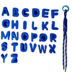 26PCS Large 6mm Hole Letter Beads, 20mm Acrylic Beads A to Z,for DIY Jewelry Making Kit Friendship Bracelet Key Chain and Bag Charms (26 A to Z Blue) - color: 26 A to Z Blue