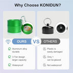 Mini Travel Ring Holder Keychain, Portable Jewelry Holder Keychain with Protective Sponge, Small Necklace Earrings Case for Gym Sports Bag Purse - color: 1-Tier Green