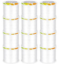 PAXCOO 12 Rolls Elastic String for Bracelets, Stretch Magic Elastic String Bead Cord Jewelry Thread for Bracelet, Necklaces, Clay Beads, Pony Beads (White) - size: 12 Pack