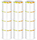 PAXCOO 12 Rolls Elastic String for Bracelets, Stretch Magic Elastic String Bead Cord Jewelry Thread for Bracelet, Necklaces, Clay Beads, Pony Beads (White) - size: 12 Pack