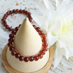 Jabrand 145pcs Glass Beads, 8mm Glass Beads for Barcelet and Jewelry Making DIY Crafts (Brown) - color: Brown