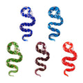 FASHEWELRY 5Pcs Handmade Cartoon Snake Lampwork Glass Pendants 3D Animals Glass Charms for DIY Jewelry Making - color: Snake
