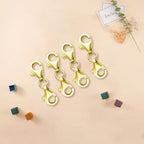 2 Pcs 925 Sterling Silver Double End Design Lobster Clasp 9MM Chain Extender Double Claw Connector Extension Clasps for Bracelet Jewelry Making Necklace Clasps and Closures (Gold and Silver)