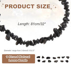 MECCANIXITY 310 Pcs Natural Drilled Obsidian Gemstone Chips Bulk 3mm to 5mm Dia. Irregular Tumbled Crystal Chip Beads for Jewelry Making Craft Supplies (Pure Black) - color: Obsidian, size: 3-5mm
