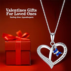 Forever Connected Mother & Son Necklace – Heart Pendant Gift for Mom, Sterling Silver Jewelry for Mother's Day or Birthday - style: Love D