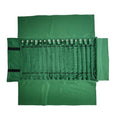 Portable Jewelry Roll Untangled Secure Necklace Travel Storage Bag Displays Holder 16 Chain (gray PU and green) - color: gray PU and green
