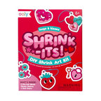 Ooly Mini Shrink-Its DIY Shrink Art Kit – 5 Pre-Cut Shrinking Plastic Charms and 5 Ball Chains, Hugs and Kisses, 10 Pc Set - color: Hugs and Kisses