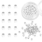 BEADIA Silver Plated Faceted Spacer Beads 2.5x2.5mm 50pcs for Jewelry Making Findings Non Tarnish - color: Silver, size: 2.5x2.5mm Faceted