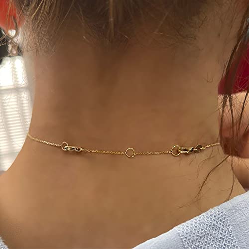 Gold Necklace Extenders,14K Gold Chain Extenders with Lobster Clasp, Durable Plated Solid Brass Necklace Bracelet Anklet Extension Chains(1 2 3 Inches, 3PCS) - color: D-Gold, size: 1,2,3inch