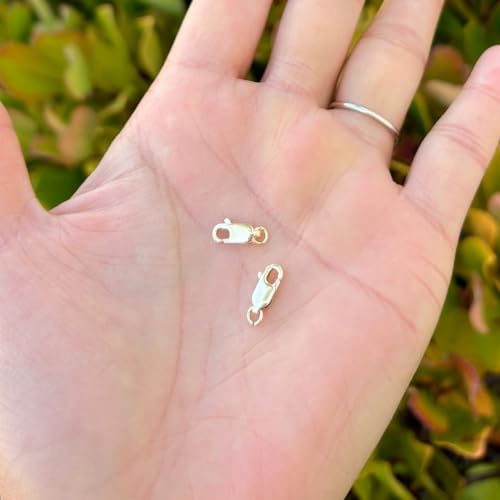 5pcs Adabele Real 1/20 14K Gold Filled 10mm (0.4 Inch) Small Italian Rectangle Lobster Trigger Clasps Open Jump Ring for DIY Craft Jewelry Making JK3-B1 - color: 14K Gold Filled, size: 10mm (0.4") Small - 5pcs