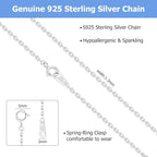 Gacimy 925 Sterling Silver Chain for Women, 1mm 1.3mm 1.5mm 1.8mm Cable Chain Necklaces - size: 20 Inches, style: a.1.3mm Silver