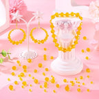 4 Strands Faceted Glass Beads Crystal 3/4/6/8mm Rondelle Transparent Glass Loose Spacer Beads for DIY Bracelet Necklace Wristband Keychain Jewelry Craft Making, Orange - color: 3/4/6/8mm-Orange