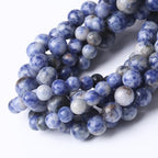 Blue Dot Stone Beads for Jewelry Making DIY Bracelet Necklace Jewelry Making 1 Strand 15.5inch 31PCS 12MM - color: Blue Dot Stone, size: 12MM