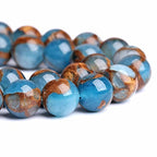 6mm 60pcs Lake Blue Cloisonne Craft Spacer Loose Beads for Jewelry Making DIY Bracelet - color: Blue Cloisonne, size: 6mm