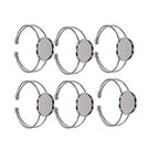 EXCEART Y Shape Bracelet Bottom Holder Round Plate 1.96In Diy Jewelry Making Beading Tray Craft Tool for Wrist Chain Display Set of 6 - color: Silver, size: 5*2cm
