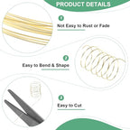 M METERXITY 2Roll 0.3mm Jewelry Wire, 28 Gauge 328FT Craft Wire Copper Beading Wire for Jewelry Making/Planting/Weaving/DIY Crafting, Soft Metal Wires [100M, Gold] - color: Gold, size: 28 Gauge 328FT