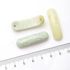 5PCS Natural Green Jade Stone Rectangle Curved Beads Gemstone Pendants Connectors for DIY Bracelet Neclace Jewelry Making - color: Green Jade