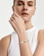 WOWORAMA Adjustable Slider Bracelets for Women Bar Friendship Bangle Bracelet for Women Gold/White Gold/Rose Gold Bolo Bracelet - color: Polished Bar-silver-tone