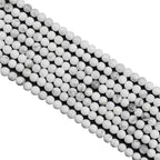 MJDCB 320pcs Natural Small Stone Beads 2mm White Howlite Round Smooth Loose Gemstone Bead for Jewelry Making Bracelets Earrings Necklaces Accessories - color: Howlite