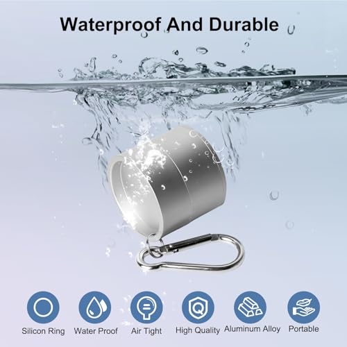Mini Travel Ring Holder Keychain, Portable Jewelry Holder Keychain with Protective Sponge, Small Necklace Earrings Case for Gym Sports Bag Purse - color: 1-Tier Silver