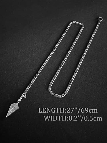 18K Gold Plated Knight's Shield Slip Chain for Women - color: Stainless Steel, size: 27''
