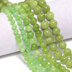 8mm Green Olivine Natural Stone Beads Round Loose Beads for Jewelry Making Yochus DIY Beads Bracelet Necklace - color: Green Olivine, size: 8mm