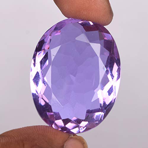 GEMHUB Gemstone Beads purple Amethyst Gem 81.50 Carats. Perfect Oval Shape Loose Gemstone Jewelry Making For Women And Men